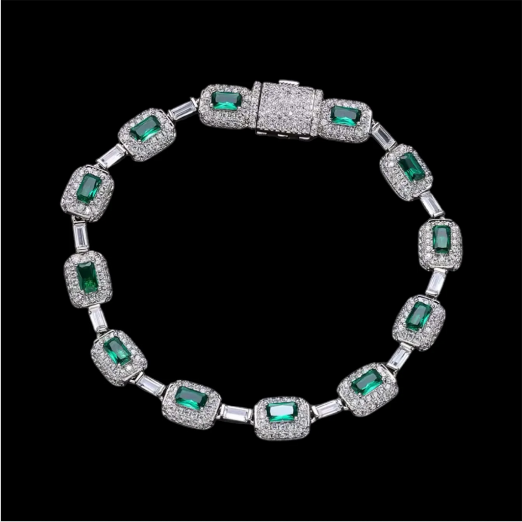 Cushion Cut Emerald Bracelet