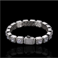 Silver Moissanite Diamond Clustered Bracelet