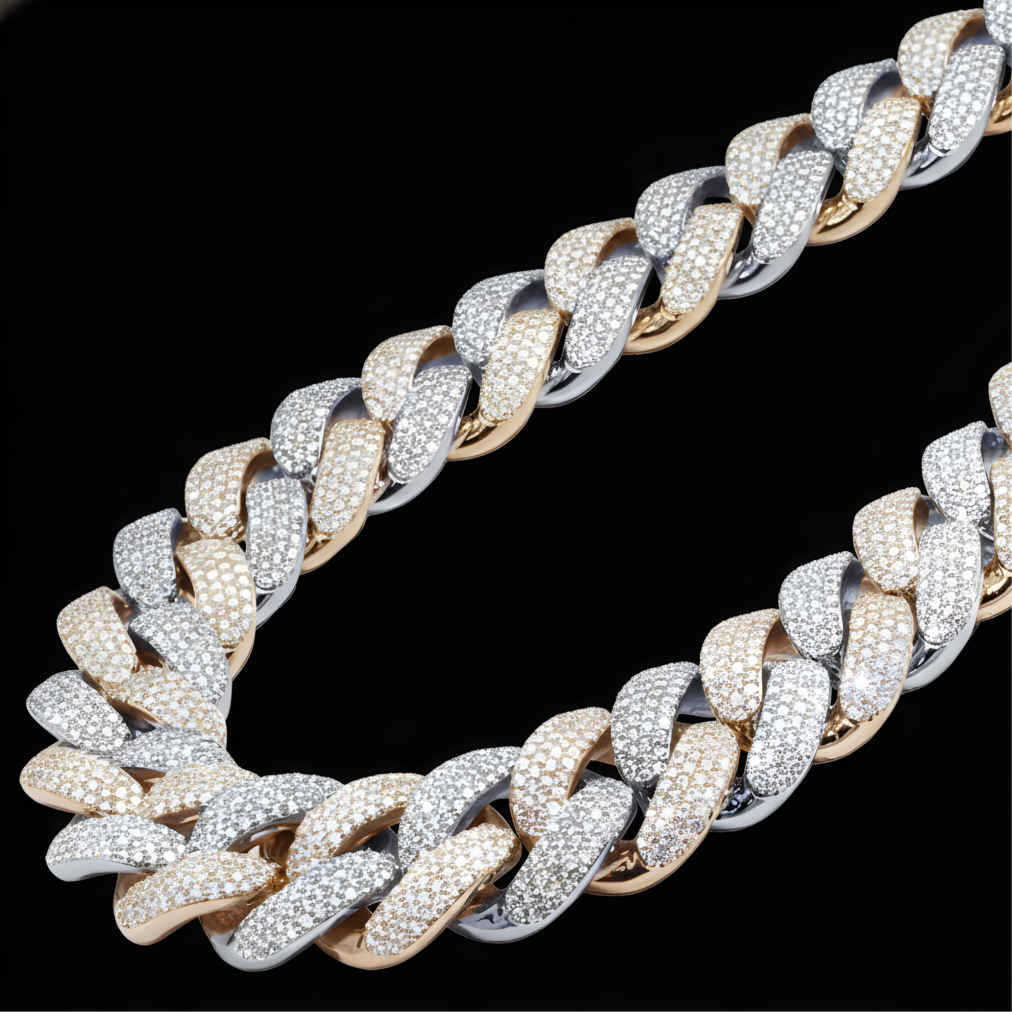 Two Tone Miami Cuban Chains